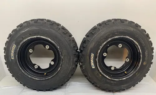 10" YAMAHA OEM FRONT WHEELS MAXXIS RAZR CROSS TIRES 10X5.5 4/156 YFZ450 BANSHEE