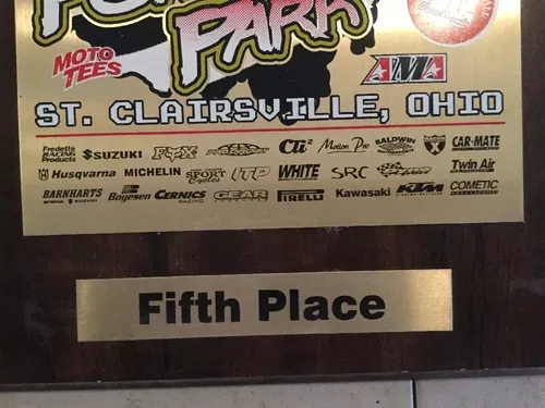 YFZ450R SMILEY & DUVALL ATV AMA GNCC RACING PLAQUE AWARD LAEGER'S ROLL DESIGN