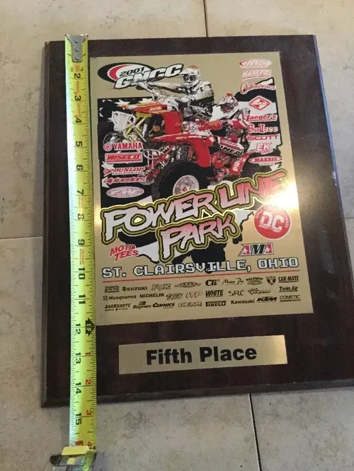YFZ450R SMILEY & DUVALL ATV AMA GNCC RACING PLAQUE AWARD LAEGER'S ROLL DESIGN