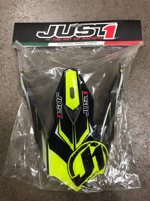 JUST1 J32 REPLACEMENT HELMET PEAK VISOR MOTO X YELLOW DIRT BIKE MOTORCYCLE