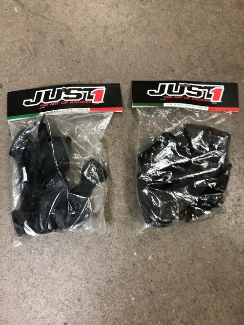 JUST1 J14 HELMET CHEEK PADS & TOP CAP LINER INTERNAL CENTRAL PADDING SMALL S