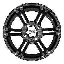 New ITP 1228366536B SS212 Alloy Aluminum Wheel 12x7 Black 4+3 Offset 4/156