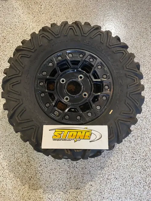 2020-2024 CAN-AM MAVERICK X3 XRS WHEEL REAR BLACK BEADLOCK 14x8 MAXXIS TIRE