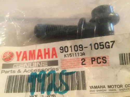 YAMAHA OEM SET OF 2 Stand Footrest BOLTS 1998-2019 V-Max YZF-R1 YZF-R6 FZ1