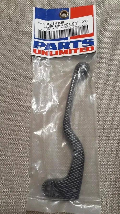 Parts Unlimited 0613-0046 Carbon Fiber Look Clutch Lever HONDA CR 125R 250R 450R