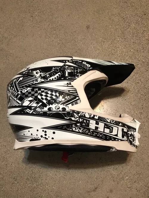 HJC HELMET FG-X MOTO MX MOTOCROSS XL X-LARGE EXTRA LARGE BLACK WHITE