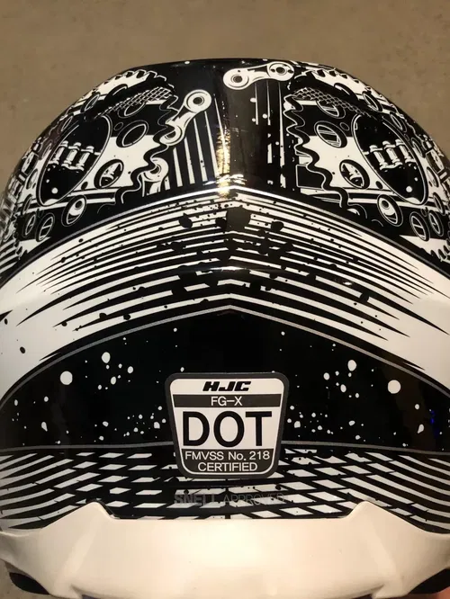 HJC HELMET FG-X MOTO MX MOTOCROSS XL X-LARGE EXTRA LARGE BLACK WHITE
