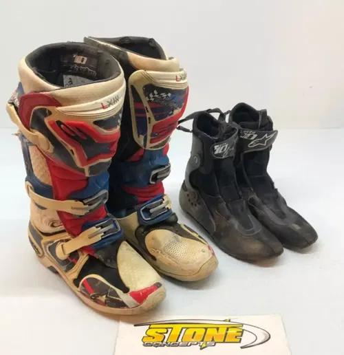 Alpinestars Tech 10 Racing Boots US Adult Size 11 w/ Booties MX ATV Dirt Bike
