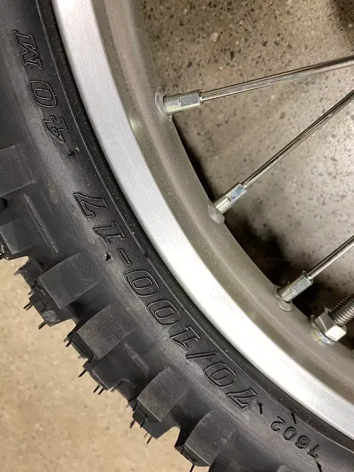 New! HONDA CRF150R FRONT WHEEL RIM 17"2007-2025 DUNLOP TIRE 70/100-17 40m Rotor