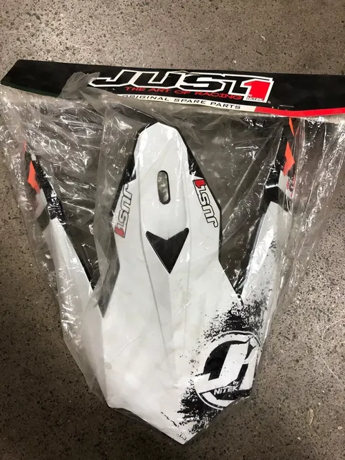 JUST1 J32 REPLACEMENT HELMET PEAK VISOR AGENT ORANGE SMALL DIRT BIKE MOTORCYCLE