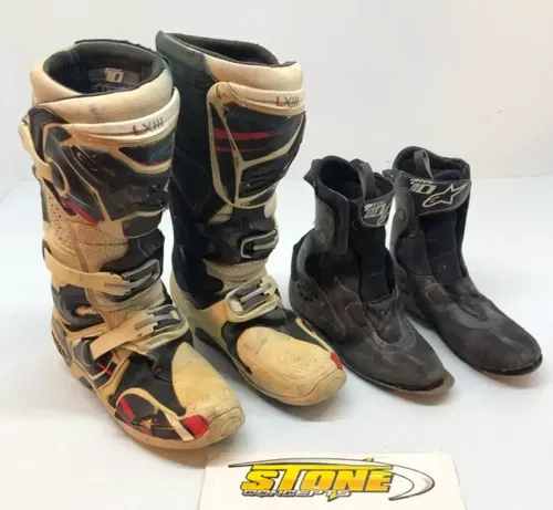 Alpinestars Tech 10 Racing Boots US Adult Size 11 w/ Booties MX ATV Dirt Bike