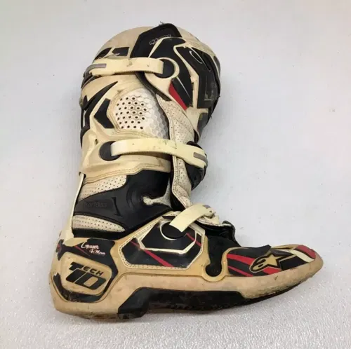Alpinestars Tech 10 Racing Boots US Adult Size 11 w/ Booties MX ATV Dirt Bike