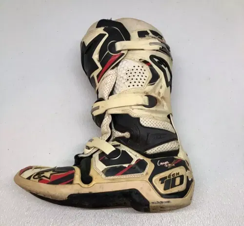 Alpinestars Tech 10 Racing Boots US Adult Size 11 w/ Booties MX ATV Dirt Bike