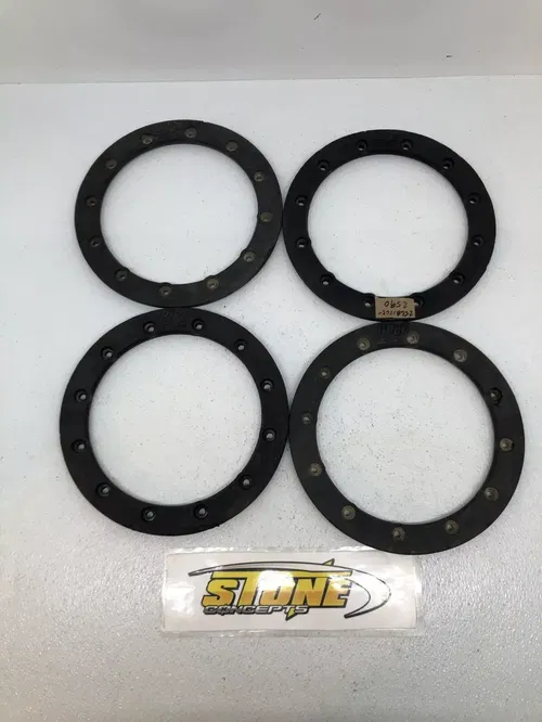 (4) 10" HIPER CARBON FIBER FRONT WHEEL BEADLOCK RINGS CF1 TECH3 RING SET TRX YFZ