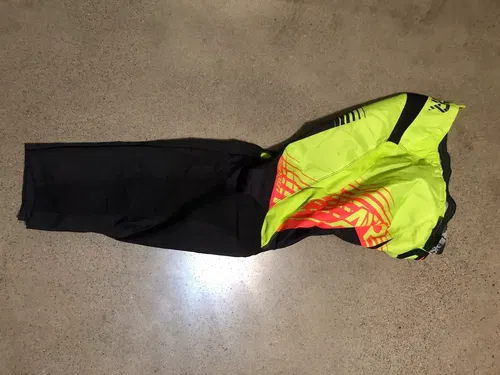 ANSR ANSWER A16 SYNC RACING PANTS BLACK RED LIME GREEN ADULT MENS SIZE 42