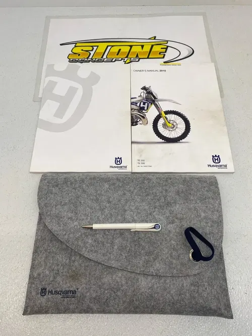 Husqvarna 2018 Owners Manual Book TE 250 300 OEM NOTEBOOK DOCUMENT FOLDER PEN