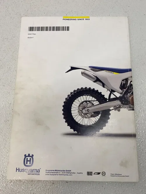 Husqvarna 2018 Owners Manual Book TE 250 300 OEM NOTEBOOK DOCUMENT FOLDER PEN