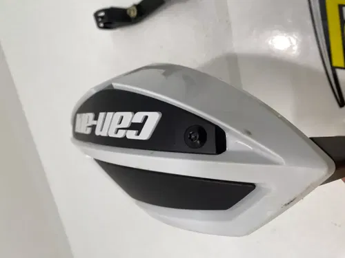 Can-Am ATV White Hand Guard Wind Deflector Kit w/ Mount Outlander Renegade XXC