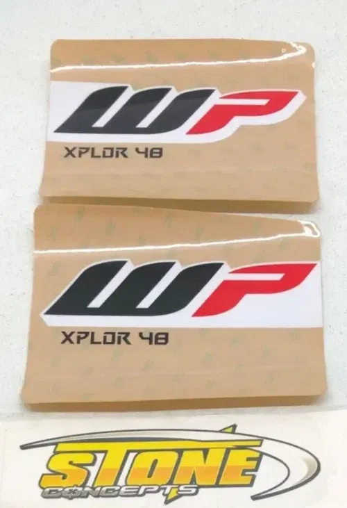 WP Fork Stickers XPLOR 48 Suspension Decal Sticker Emblem (9x6.5) Set Of 2
