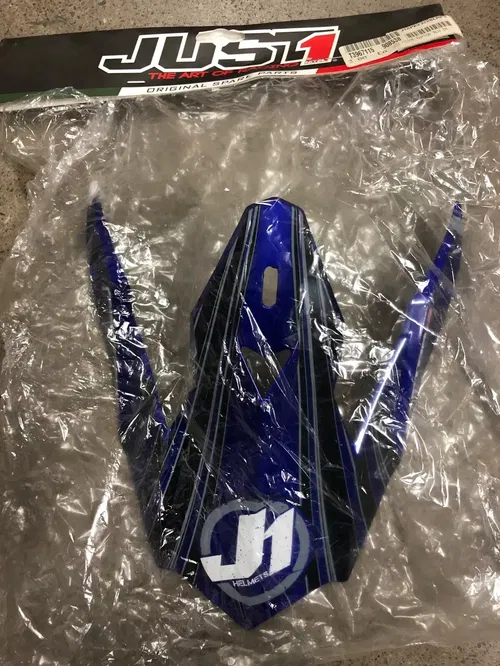 JUST1 J32 REPLACEMENT HELMET PEAK VISOR RAPTOR BLUE SMALL MX DIRT BIKE