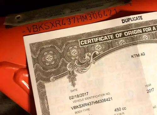 OEM KTM 2017 KTM 450 SX-F SXF FACTORY EDITION MAIN FRAME CHASSIS CERT OF ORIGIN