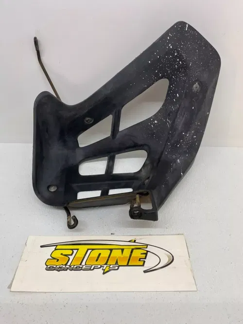 HONDA TRX 450R TRX450R STOCK OEM LEFT HEEL GUARD PLASTIC W METAL FRAME 2006-2014
