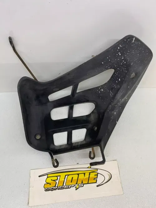 HONDA TRX 450R TRX450R STOCK OEM LEFT HEEL GUARD PLASTIC W METAL FRAME 2006-2014