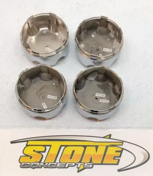 (4) ST Plastic Chrome Front Rear Wheel Center Cap Hub Cover 3" 4/110 T5 T6 T7