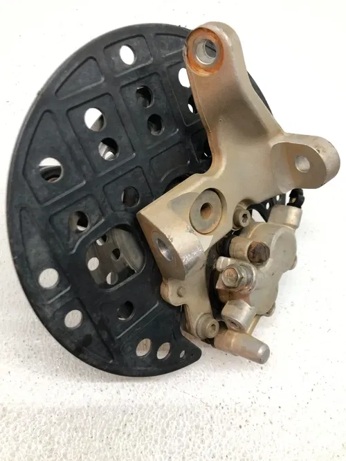 OEM Suzuki LTR450 06-09 Spindle Knuckle Front Brake Caliper Rotor Wheel Hub Set