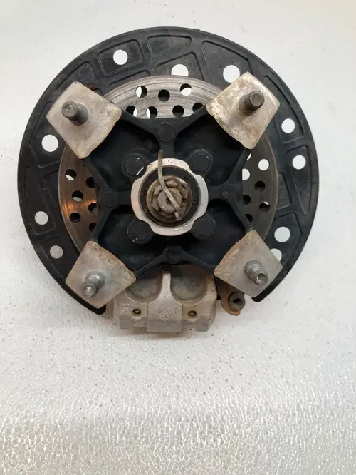 OEM Suzuki LTR450 06-09 Spindle Knuckle Front Brake Caliper Rotor Wheel Hub Set