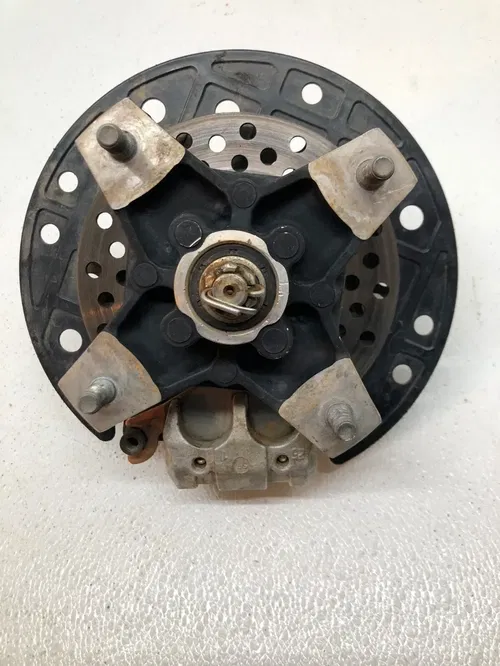 OEM Suzuki LTR450 06-09 Spindle Knuckle Front Brake Caliper Rotor Wheel Hub Set
