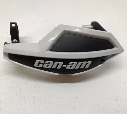 Can-Am ATV White Hand Guard Wind Deflector Kit w/ Mount Outlander Renegade XXC