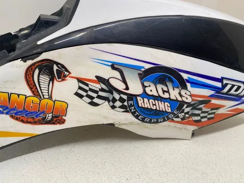 YFZ450R YAMAHA PLASTIC GAS FUEL TANK COVER 2014+ YFZ 450R BLACK 1TD SIDE PANELS