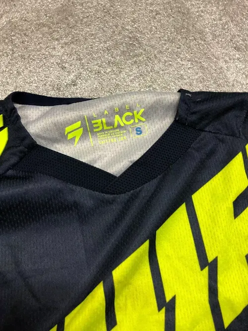 SHIFT RACING JERSEY LABEL 3LACK BLACK SIZE SMALL S SM LTR450 LTZ400 TRX450R