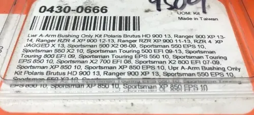 Moose Racing A-Arm Bushing Kit Kits POLARIS BRUTUS RZR 900 SPORTSMAN EFI 50-1076
