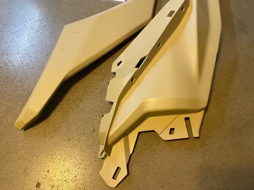 OEM Can Am Maverick X3 Rear Right Pass. Side Fender Mud Guard Flare Plastic Tan
