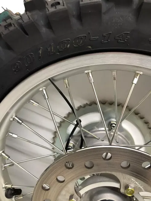 New OEM Honda 07-25 CRF150R 17" Front 14" Rear Wheel Rim Set & Dunlop MX71 Tires