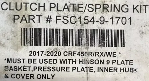 Hinson Racing High Performance FSC Clutch Plate Spring Kit HONDA 17-20 CRF450R