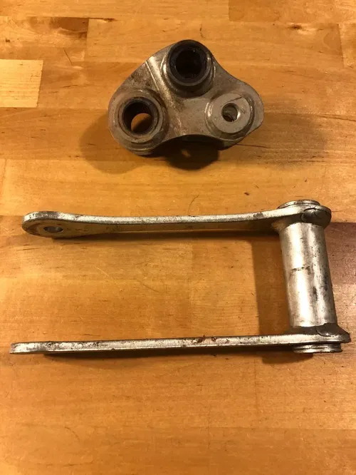 OEM Yamaha 09-24 YFZ450R YFZ450X Rear Shock Linkage Triangle Knuckle W/ Bearings