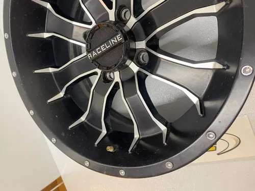 15x7 Raceline A77 Mamba UTV Satin Black with Machined Spokes Wheel 4x110 YXZ1000