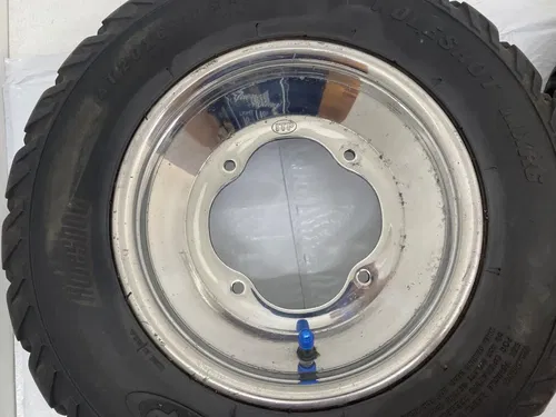 FRONT ITP POLISHED WHEELS 10X5 3/2 HOLESHOT TIRES YAMAHA YFZ450R BANSHEE RAPTOR