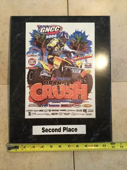 SUZUKI GNCC ATV RACING PLAQUE AWARD LAEGER'S TRX250R YFZ450R 250R 450R LTR450R