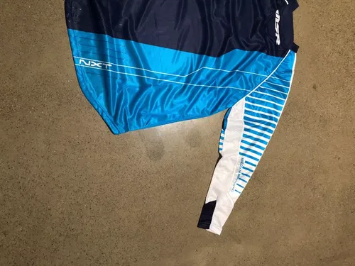 MSR M16 NXT NAVY BLUE CYAN JERSEY RACING ADULT MENS SIZES SMALL MEDIUM X LARGE