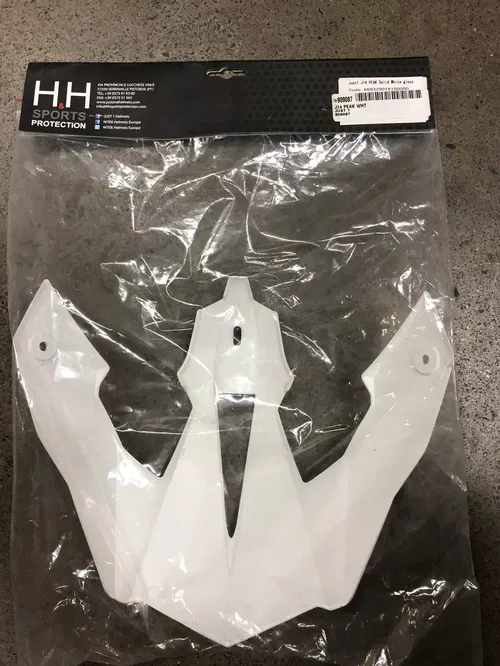 JUST1 J14 REPLACEMENT HELMET PEAK VISOR SOLID WHITE GLOSS MOTORCYCLE DIRT BIKE