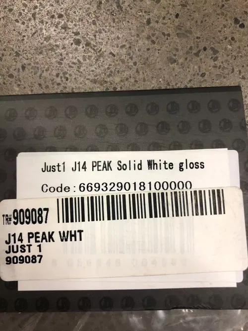 JUST1 J14 REPLACEMENT HELMET PEAK VISOR SOLID WHITE GLOSS MOTORCYCLE DIRT BIKE