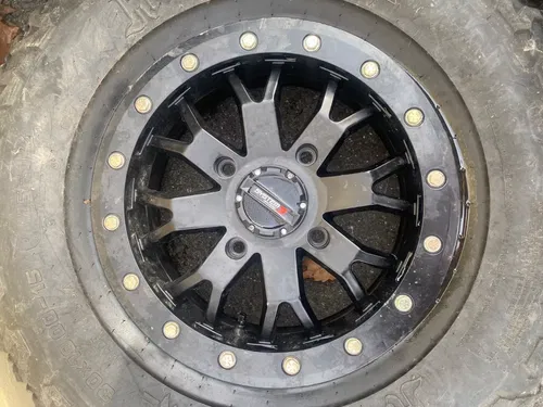 A - CAN AM X3 MAVERICK 1000 15" SYSTEM 3 BEADLOCK WHEELS 4/137 30" HOOSIER TIRES