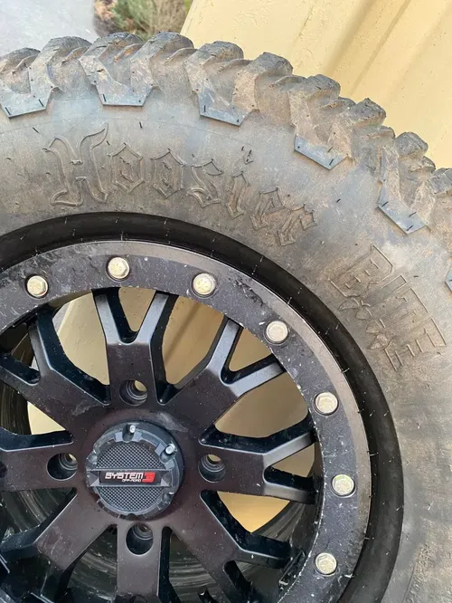 A - CAN AM X3 MAVERICK 1000 15" SYSTEM 3 BEADLOCK WHEELS 4/137 30" HOOSIER TIRES