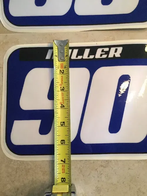 ATV CART UTV STICKER NUMBER PLATES #90 MILLER DECAL KIT #6 6 06 #06 GRAPHIC