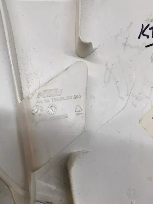 KTM OEM WHITE FRONT REAR NUMBER PLATE PLASTIC 125 150 250 300 350 450 SX SXF XCF