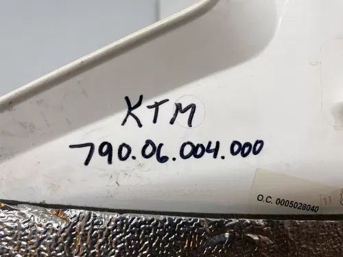 KTM OEM WHITE FRONT REAR NUMBER PLATE PLASTIC 125 150 250 300 350 450 SX SXF XCF